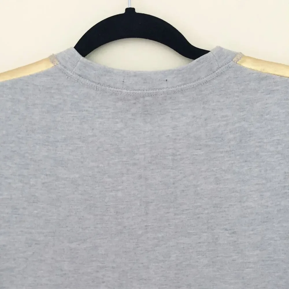 J. Crew Gold Foil Gray Sweater Sweatshirt XXS